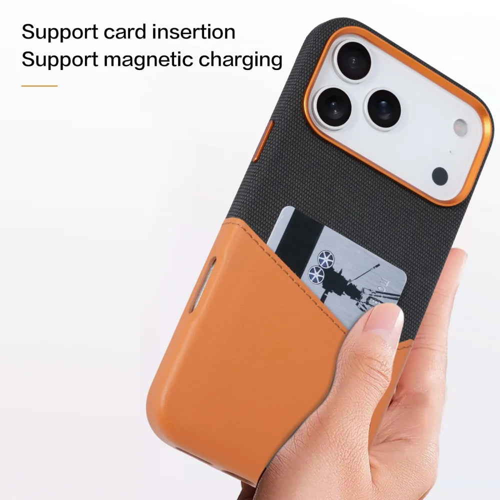 iPhone Leather Fabric Case