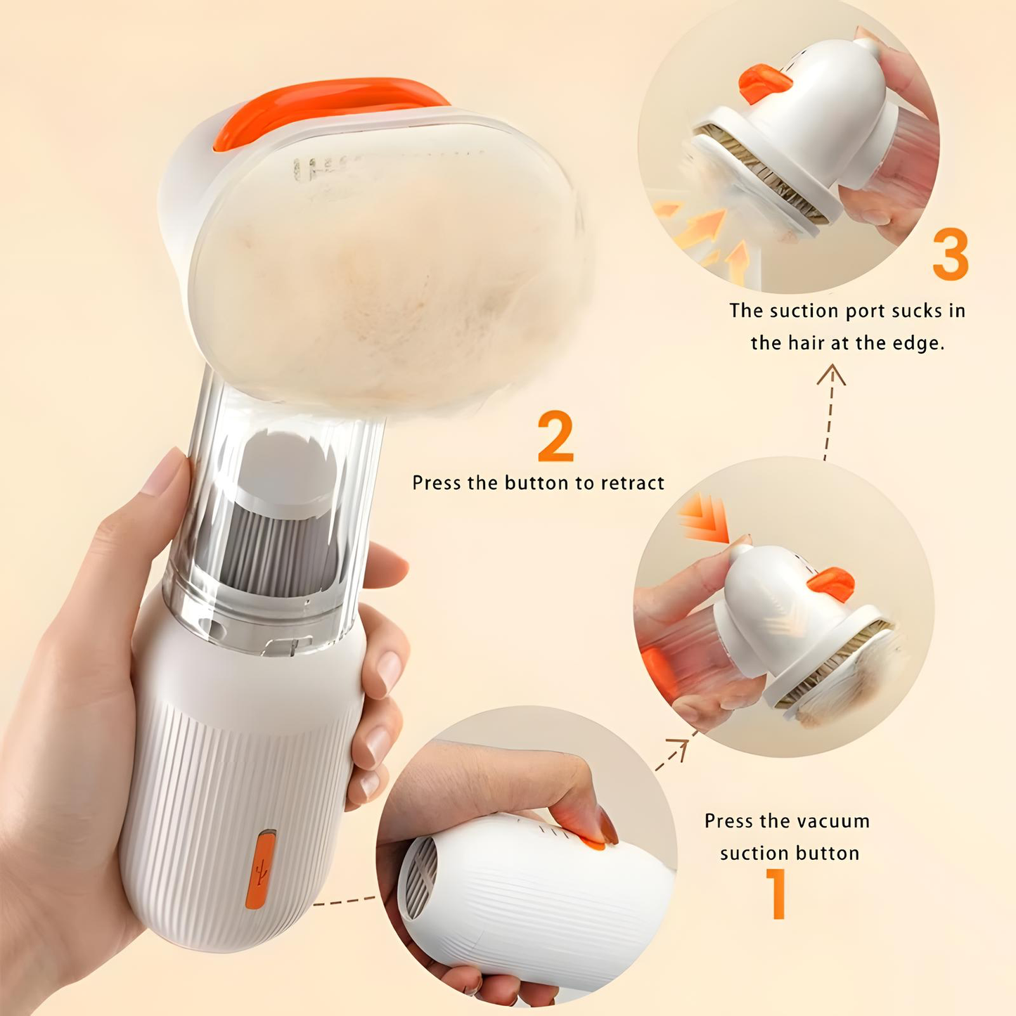 4-in-1 Electric Pet Hair Removal Brush